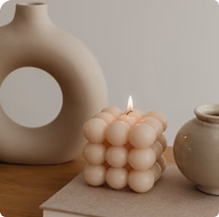 Vela Burbujas Blanca